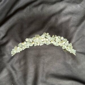 Swarovski crystal and pearl tiara comb